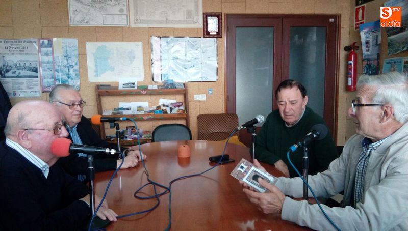 Los cuatro contertulios principales durante el primer programa de Memorias y vivencias de Vitigudino