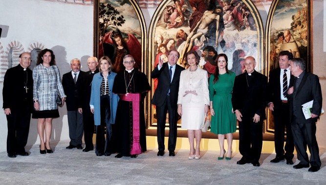 La Reina Doña Sofía en la inauguración de la muestra de Las Edades del Hombre en la localidad segoviana de Cuéllar