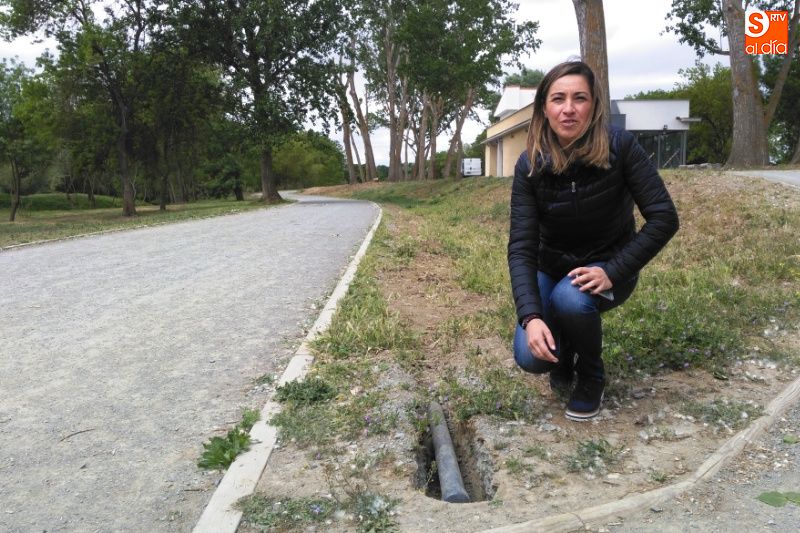 Marta Labrador, en una de las zonas donde se actuado en la Isla del Soto.