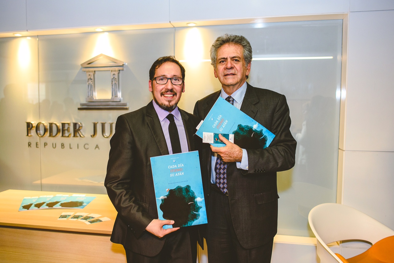 El juez y poeta Víctor Ilich y el magistrado Haroldo Brito