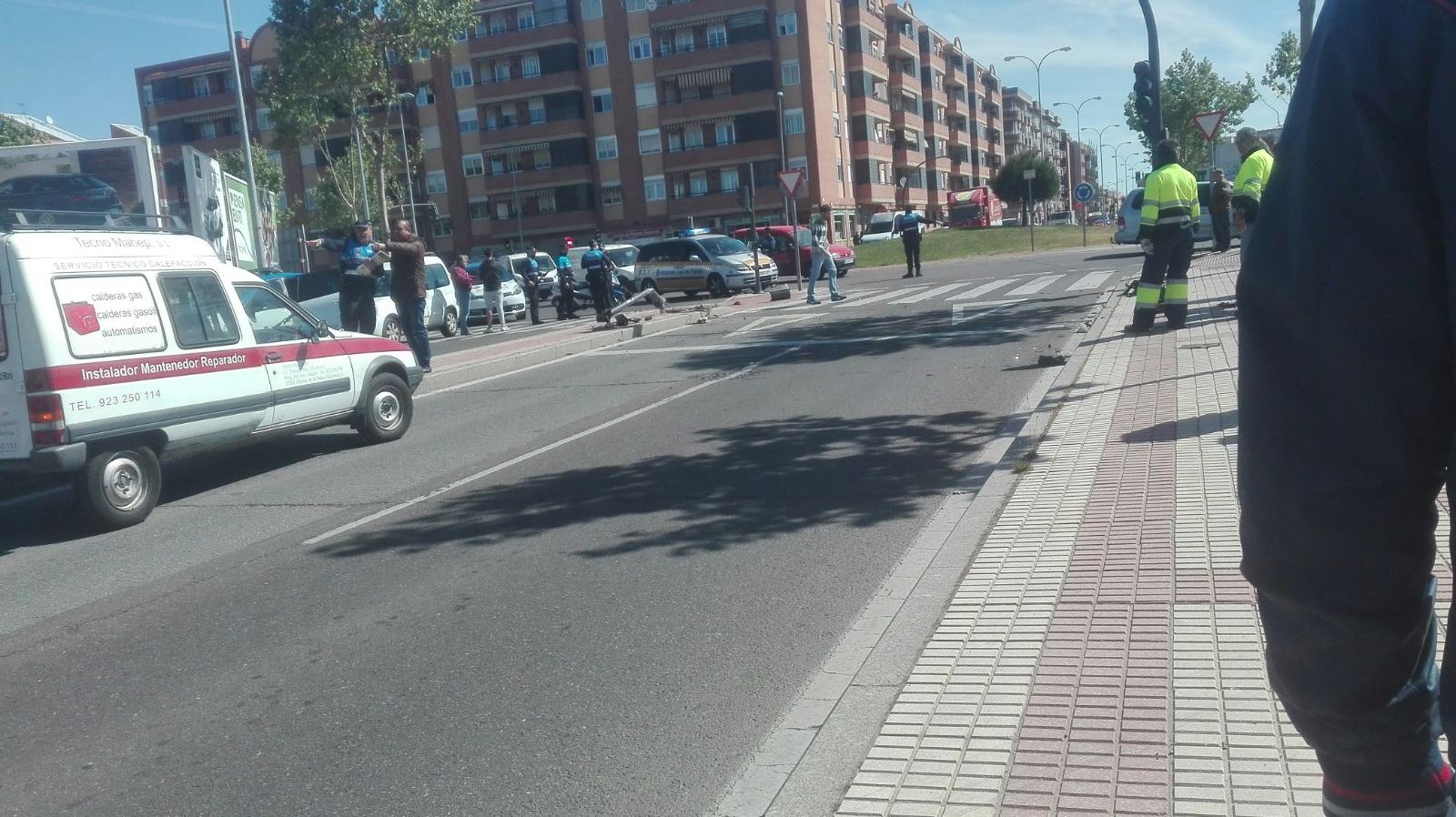 Momento posterior al accidente