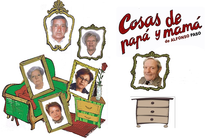 Cartel de la obra Cosas de papá y mamá, de Alfonso Paso