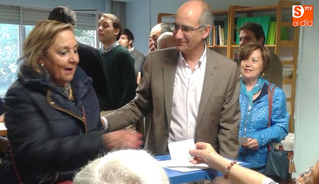 Javier Iglesias, en la sede del PP salmantino