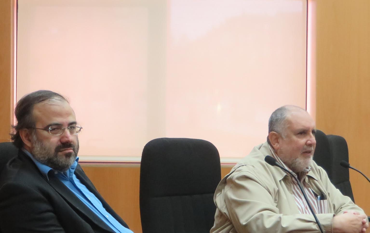 Alencart y Viloria, en el Salón de Grados (Foto de J. Alencar)