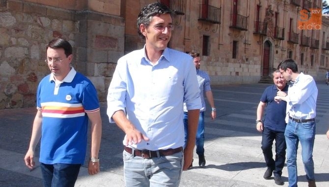 Eduardo Madina, diputado nacional del PSOE, en una visita anterior a Salamanca