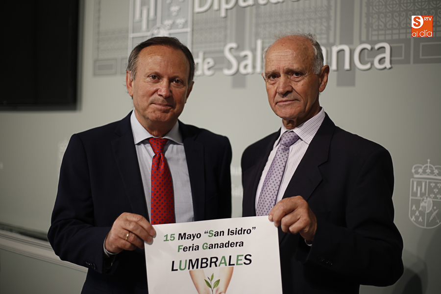 El diputado Román Hernández y el alcalde de Lumbrales, Pedro Sánchez. Foto: Alejandro López