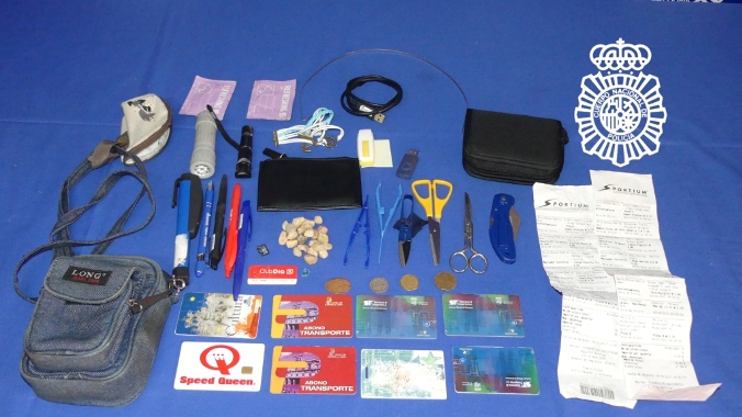 Efectos intervenidos al autor de estos hechos