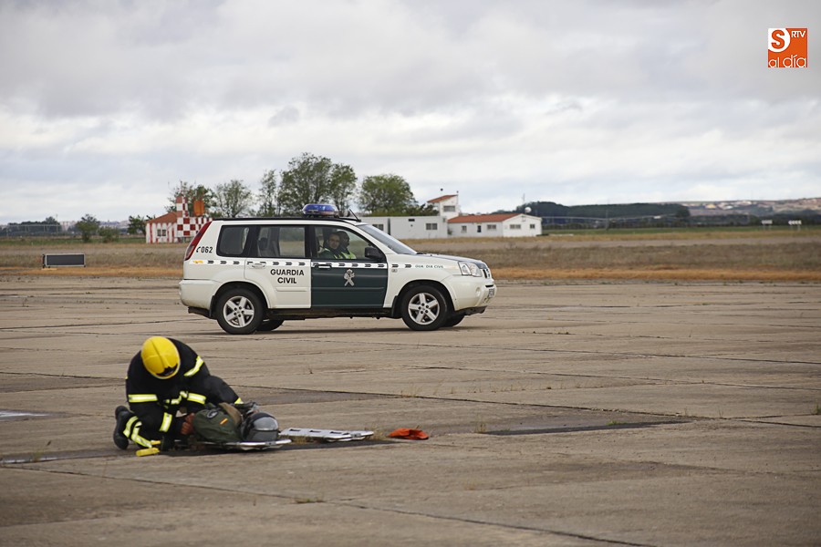 Simulacro de accidente aéreo en Matacán / Foto de Alejandro López