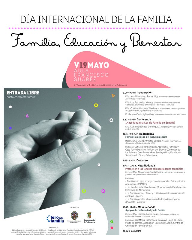 La Universidad Pontificia organiza una Jornada sobre la Familia