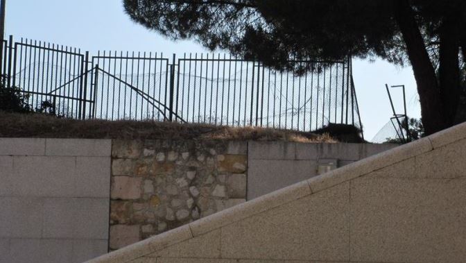 Vallas rotas en los límites del Botánico con la Vaguada de la Palma