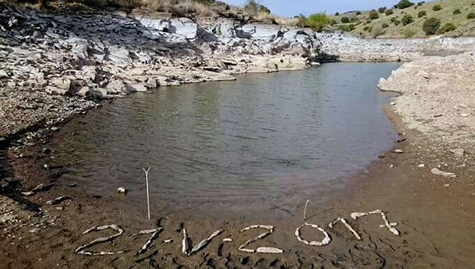 Imagenes del embalse El Milagro tomadas el pasado domingo