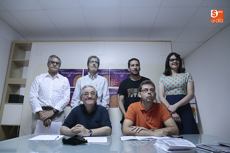 Presentación del acto cívico del próximo domingo en la Plaza Mayor (Foto de Álex López)