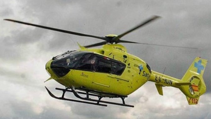 Un helicóptero se trasladó hasta el polígono