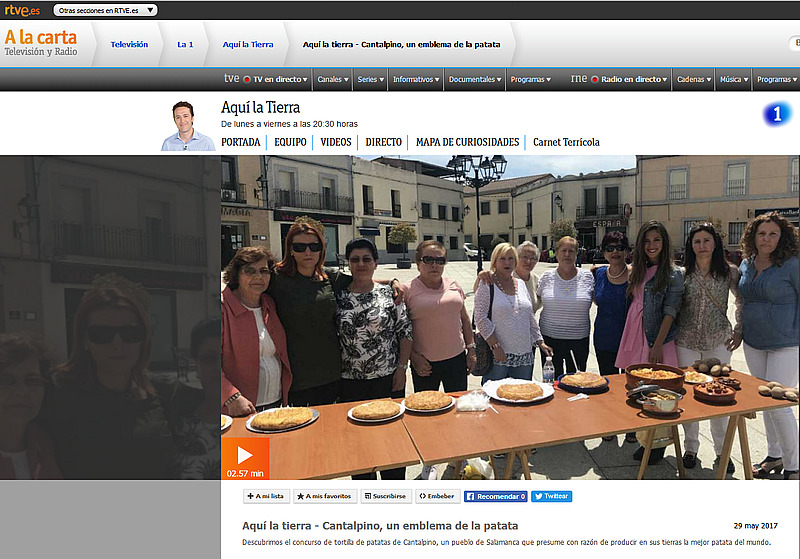 Portada del programa en la web de TVE