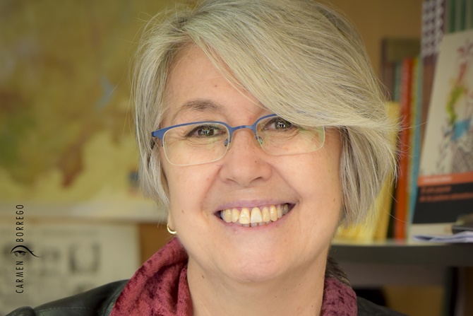 Macu Vicente, en la reciente Feria del Libro de Salamanca. Fotos: Carmen Borrego