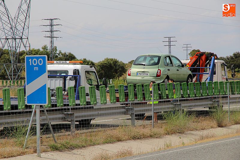 Tres heridos leves en una colisión por alcance en la A-66