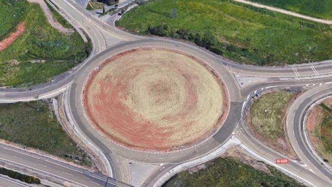 Vista aérea de la rotonda de Buenos Aires y sus conexiones / Foto Google Maps