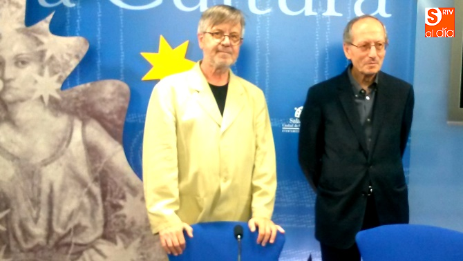 El director del Conservatorio Superior de Música de Castilla y León, Luis Dalda, y el deán de la Catedral, Jesús Terradillos