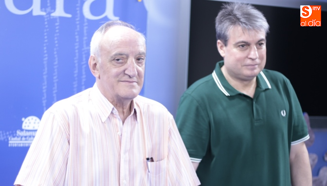 José Luis Ingelmo y Policarpo Sánchez, secretario y presidente de la Asociación Salvar el Archivo de Salamanca / Foto de Alejandro López