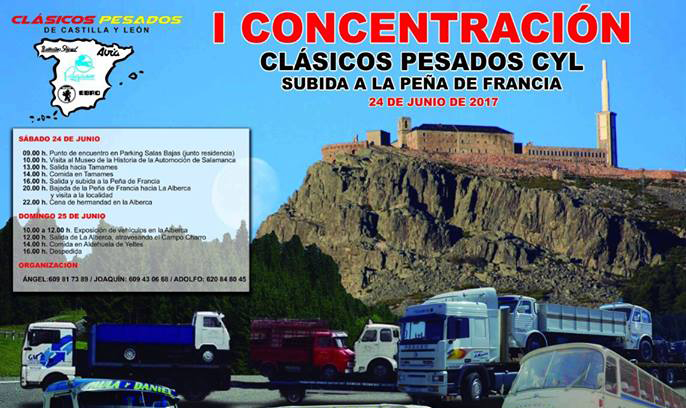 La Peña de Francia recibirá la visita de un grupo de camiones clásicos