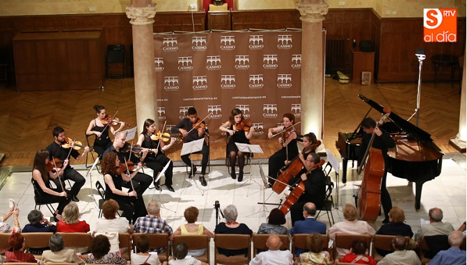 Un momento del concierto ofrecido en el Casino de Salamanca
