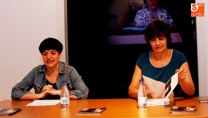 Natalia Piñuel, de Playtime Audiovisuales, en la presentación de esta exposición / Foto de David Fernández