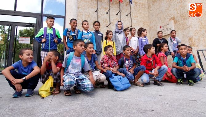Grupo de niños saharauis que pasarán el verano en Salamanca / Foto de David Fernández
