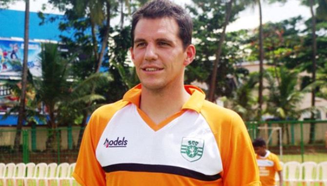 Gonzalo, en su etapa en el Sporting Goa, en India