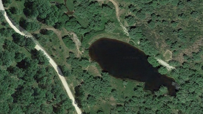 Vista aérea de la charca de Agallas donde ha aparecido una vecina muerta