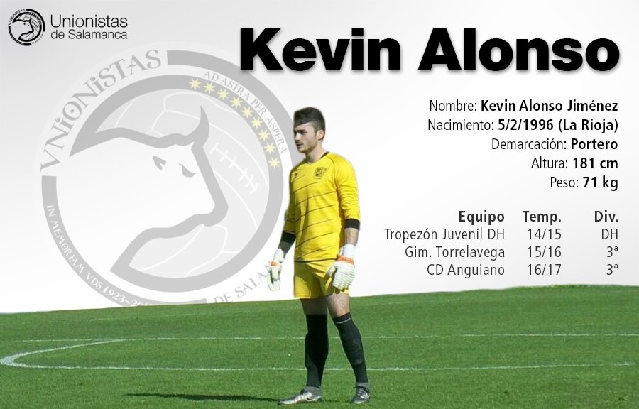 El portero Kevin Alonso se une al proyecto de Unionistas de Salamanca CF