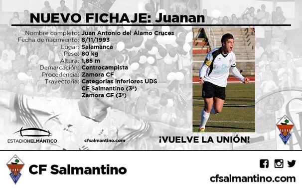 Juanan del Álamo, nuevo jugador del Salmantino