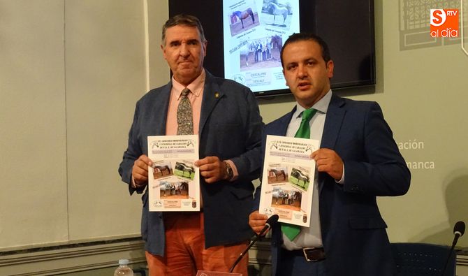 Enrique Falcó y Javier García, en la presentación del concurso en la Diputación