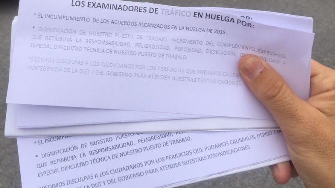 Los examinadores mantienen los paros por la falta del acuerdo con Tráfico