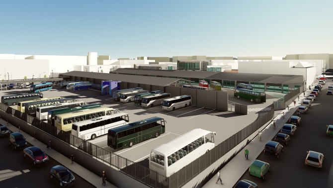 Infografía de la renovada estación de autobuses, realidad en 2019