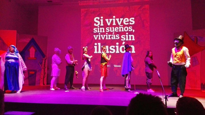 Un momento de la representación de Pinocho quiere ser artista, en Ledesma