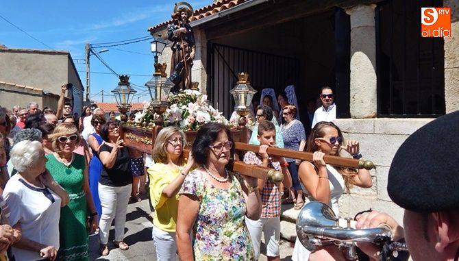 Procesión de San Roque en Valdelosa, día grande de las fiestas patronales