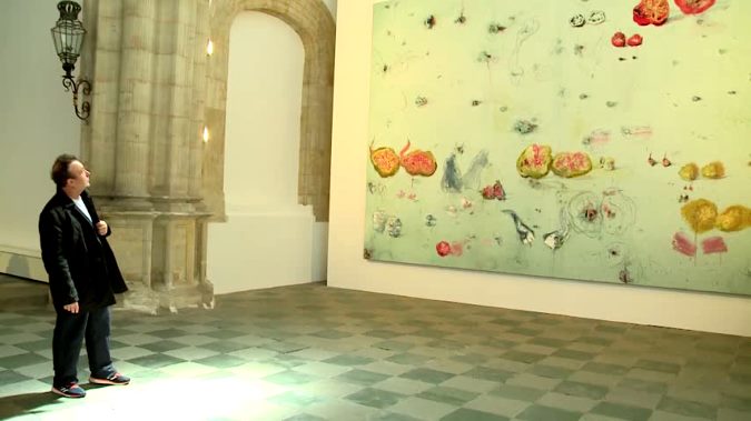 Barceló en la visita a la capilla de Fonseca