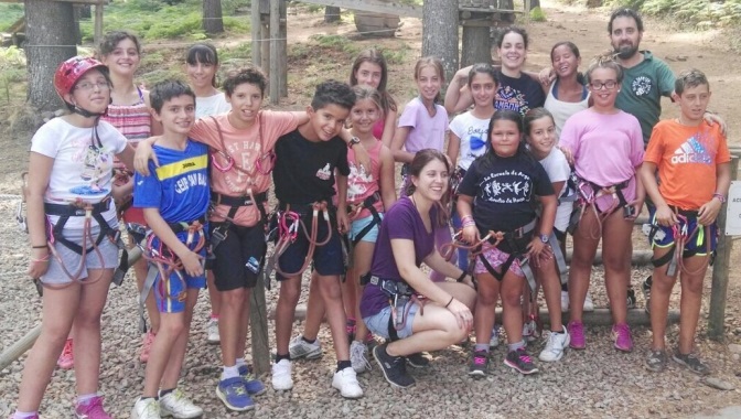 Grupo de menores que viajaron a La Alberca