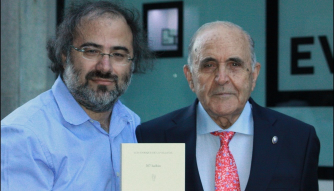 A. P. Alencart y Luis Enrique de la Villa, en Salamanca / Foto de José Amador Martín