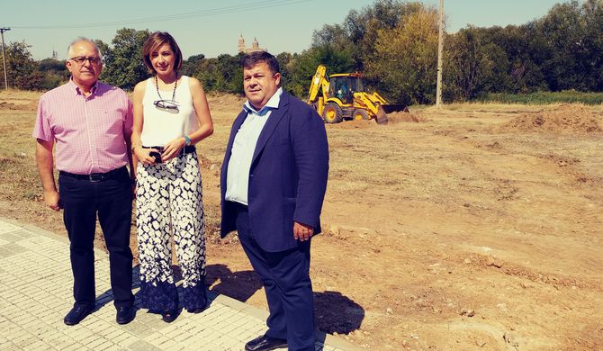 Los concejales Pedro González, Marta Labrador y Francisco Miguel García