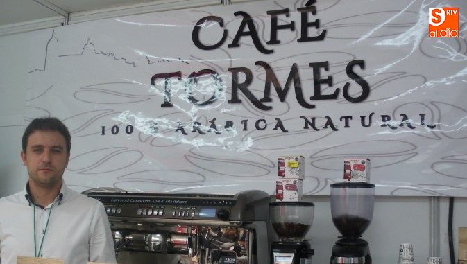 Stand de Café Tormes en la Plaza del Comercio de Salamq