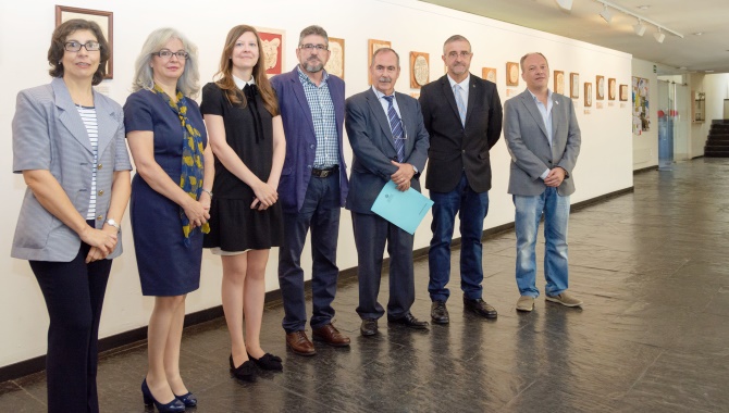 Un momento de la inauguración de la exposición