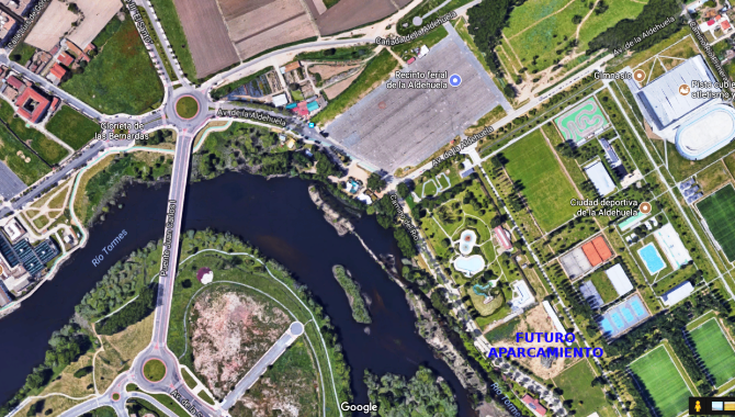 Ubicación Aparcamiento Pº Fluvial