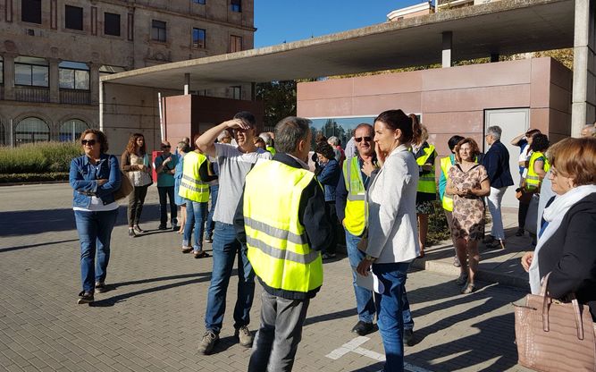 Simulacro de evacuación en el edificio de la Seguridad Social  