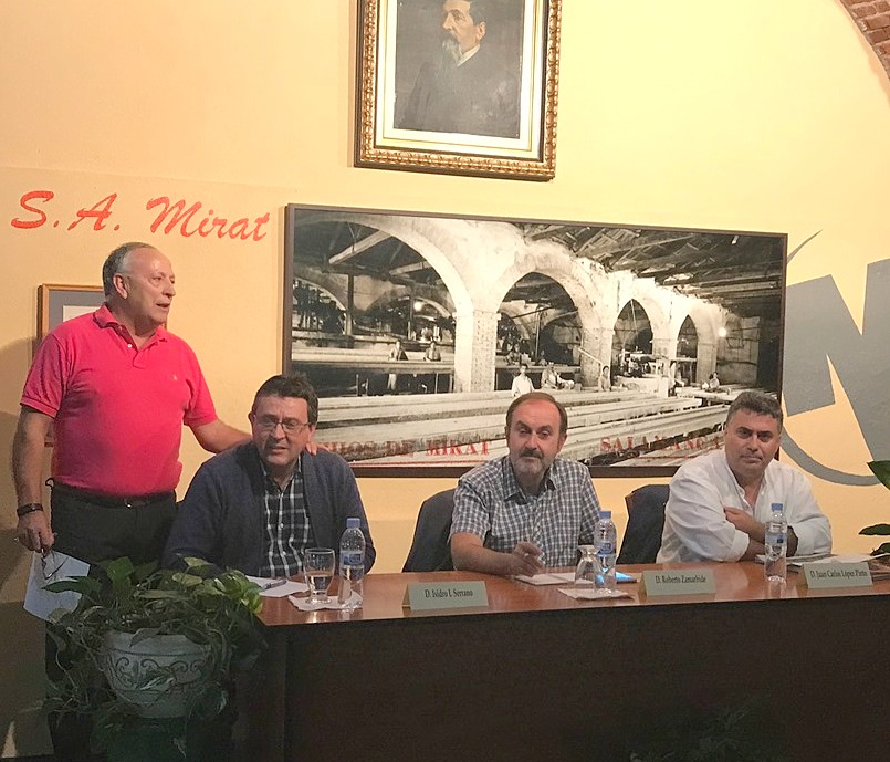 Víctor Pedraz, Isidro Serrano, Roberto Zamarbide y Juan Carlos López en la mesa sobre los medios