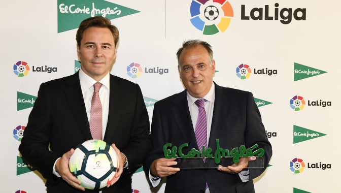 Dimas Gimeno (El Corte Inglés) y Javier Tebas (LaLiga)