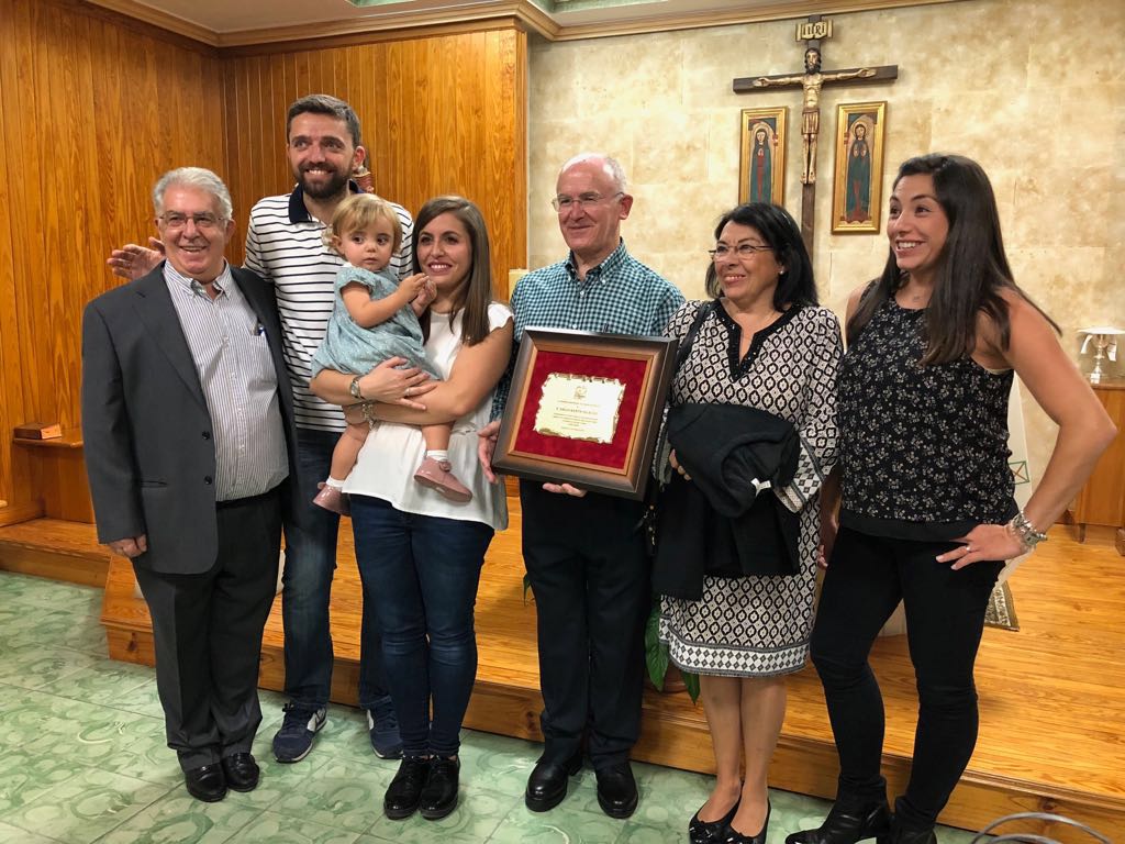 Emilio Martín Palacios con sus familiares
