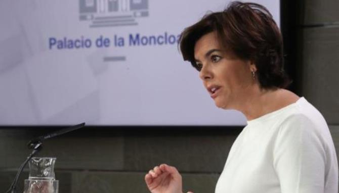 Comparecencia de la vicepresidenta tras la respuesta de Puigdemont. Foto: El Norte