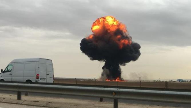 Trágico accidente con un piloto muerto en Torrejón. Foto: El Norte