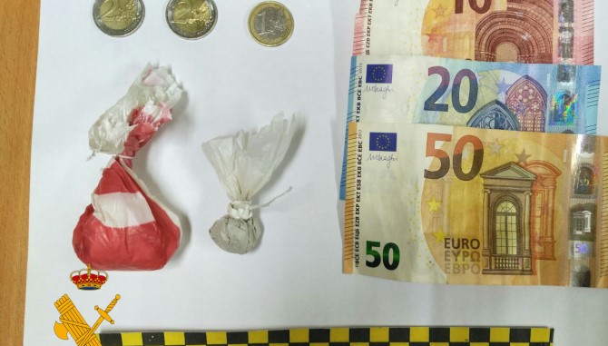 Droga incautada en un control realizado en Villamayor